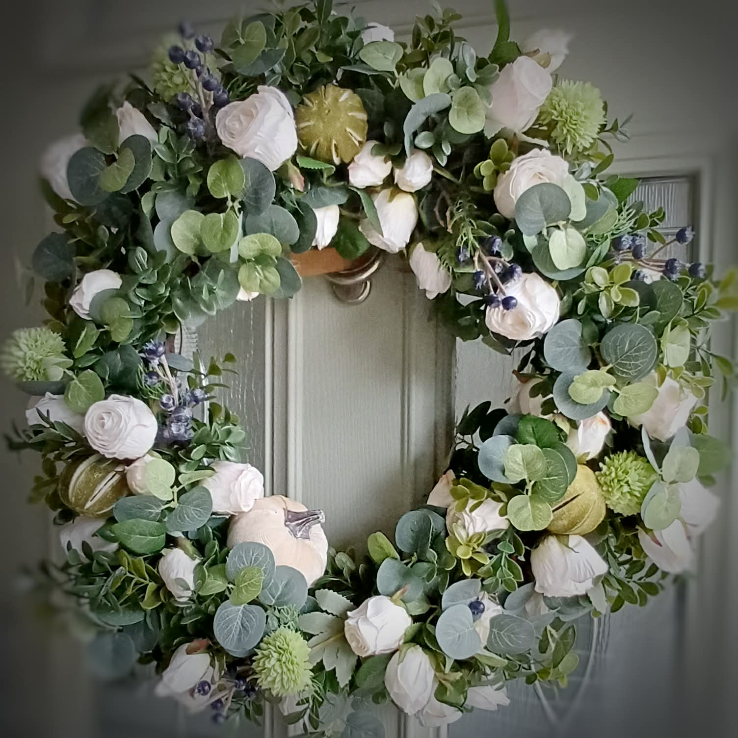 Neutral Pumpkin Wreath