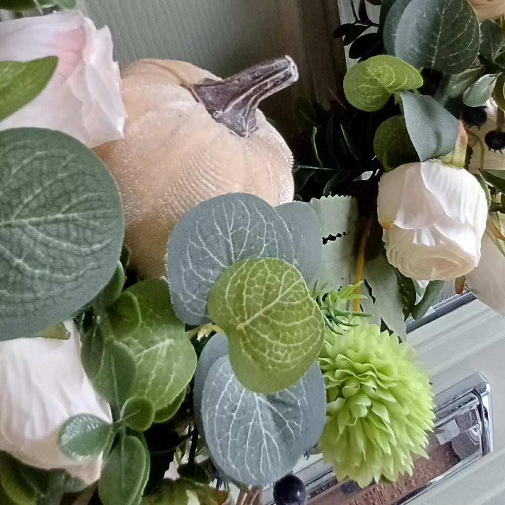 Neutral Pumpkin Wreath