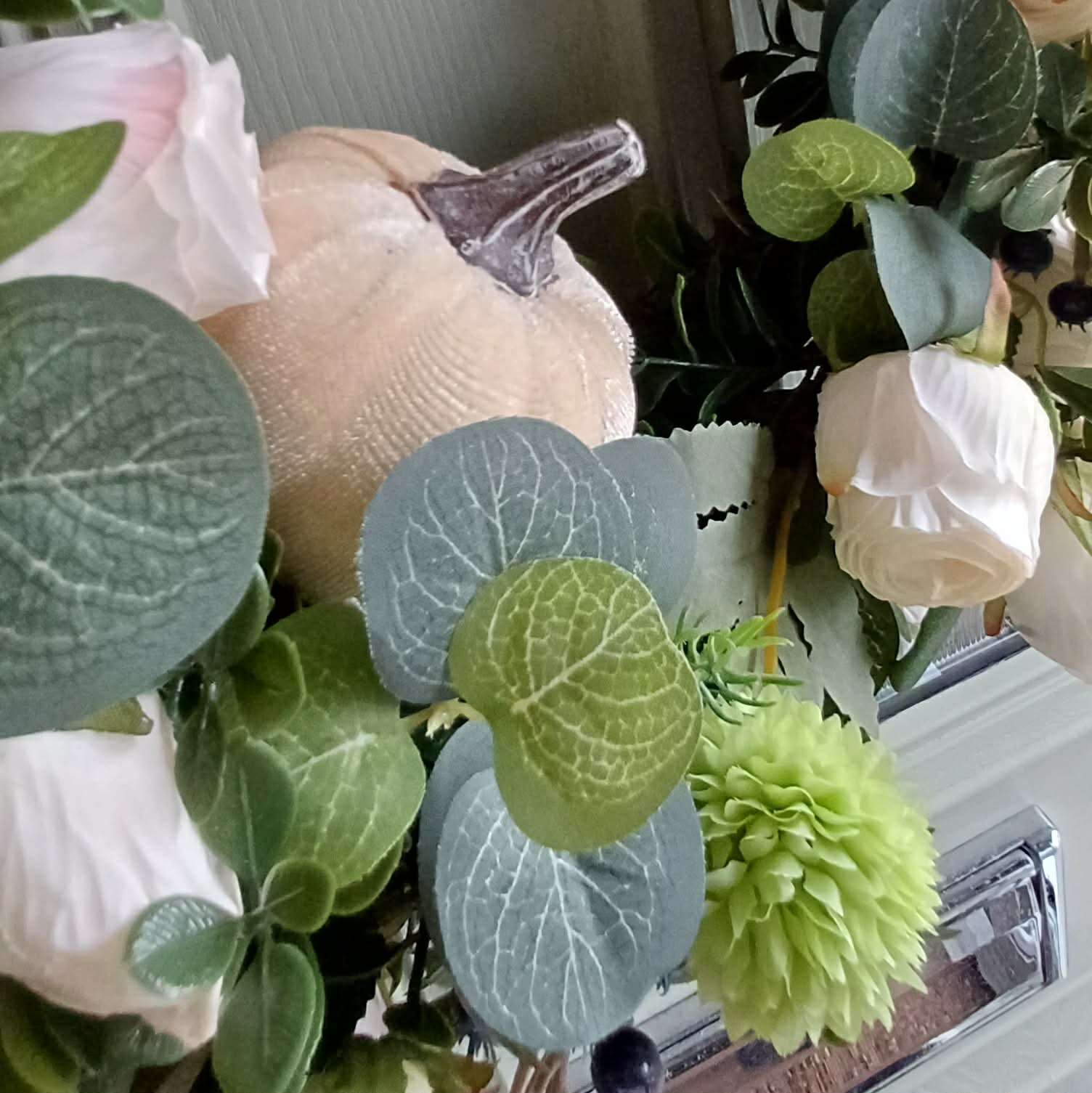 Neutral Pumpkin Wreath