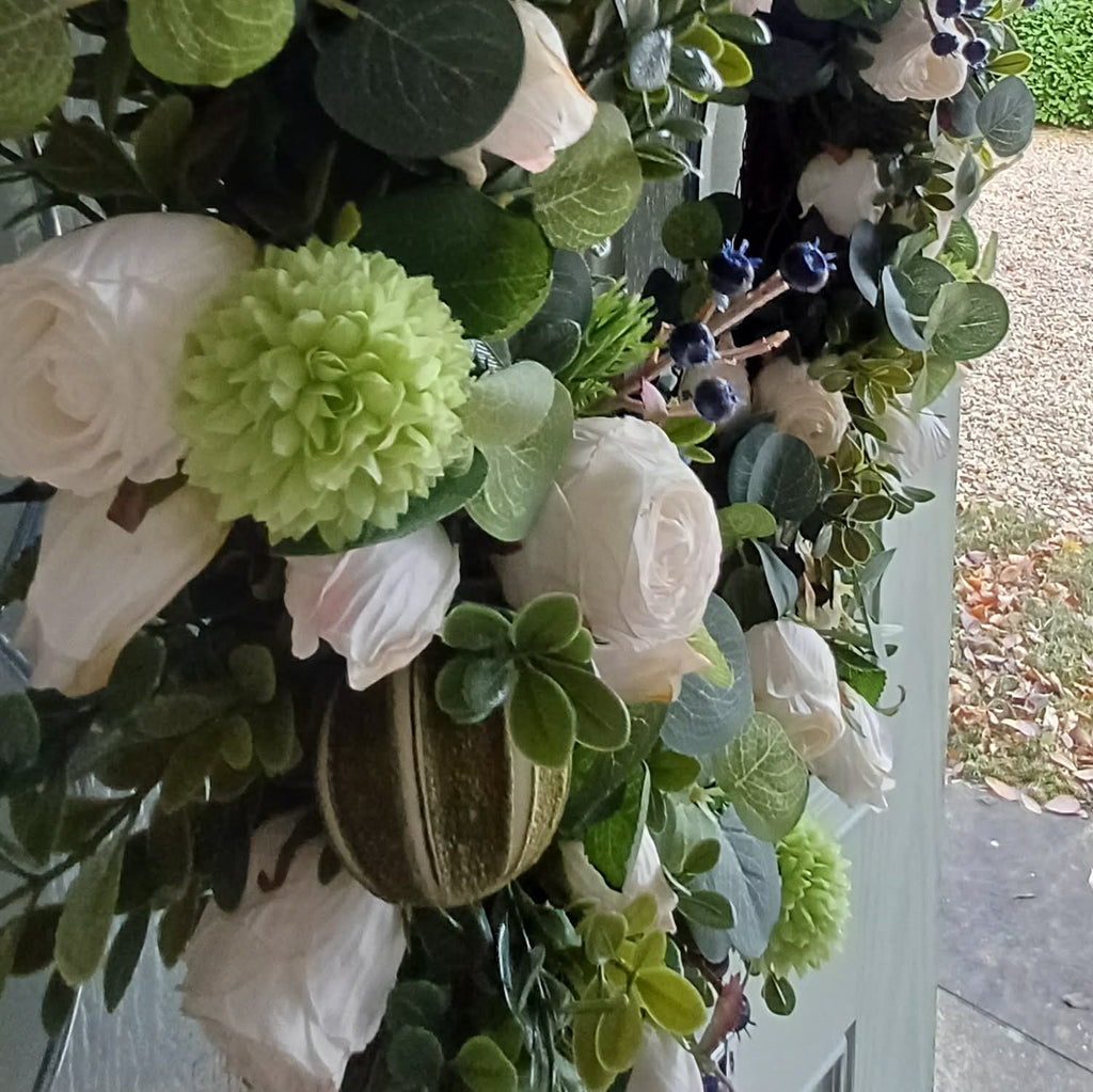 Neutral Pumpkin Wreath